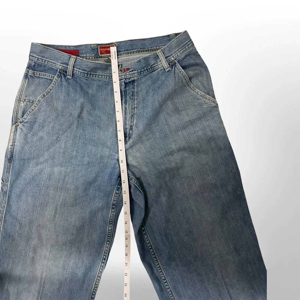 Vintage Y2K Tommy Hilfiger Red Label Carpenter‎ Jeans Mens 32x30 Wide Leg Denim